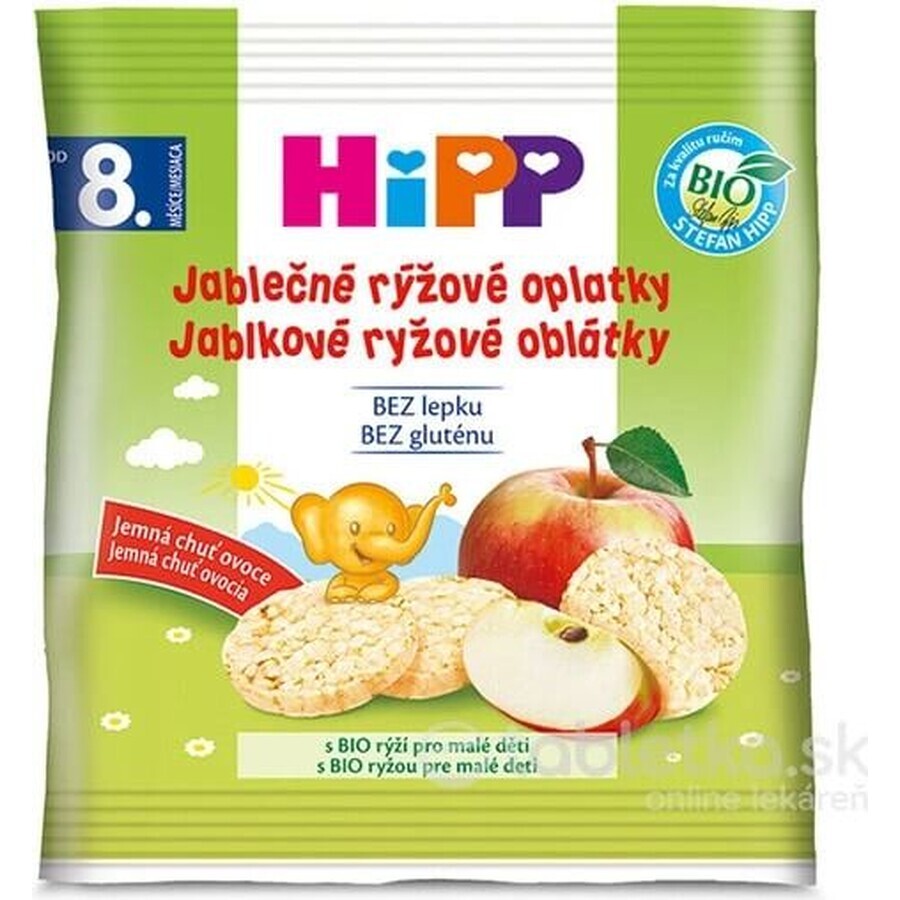 HiPP Organic rice wafers with apple 1×30 g, rice wafers with apple