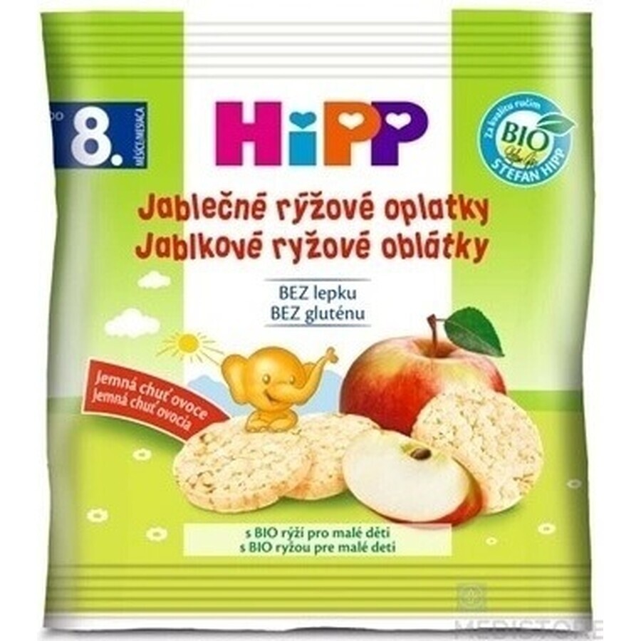 HiPP Organic rice wafers with apple 1×30 g, rice wafers with apple