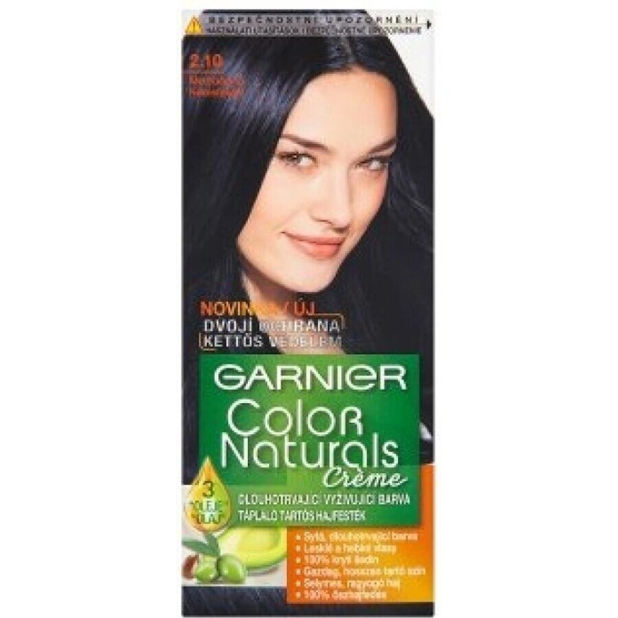 Garnier Color Naturals Permanent Hair Colour 2.10 Blue-Black 1×1 pièce, coloration de cheveux