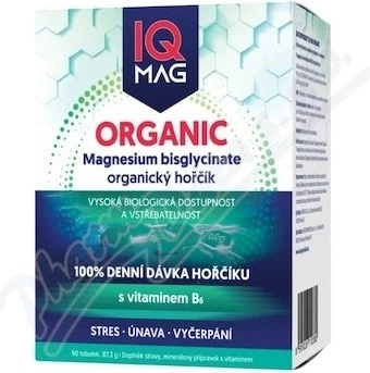 IQ Mag ORGANIC ORGANIC Mg+B6 1×90 Stück, Nahrungsergänzungsmittel