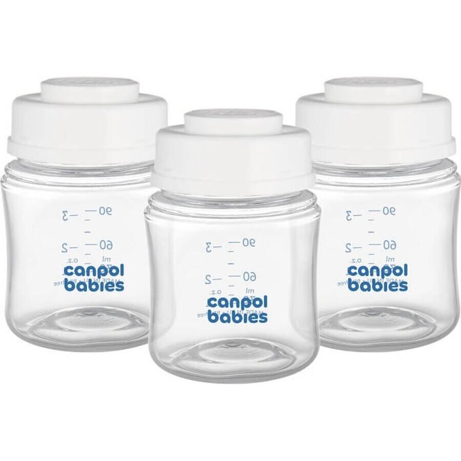 Canpol babies Set of bottles for storing breast milk 3x120ml 1×1pcs, set of bottles