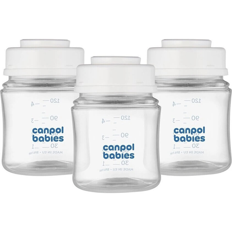 Canpol babies Set of bottles for storing breast milk 3x120ml 1×1pcs, set of bottles