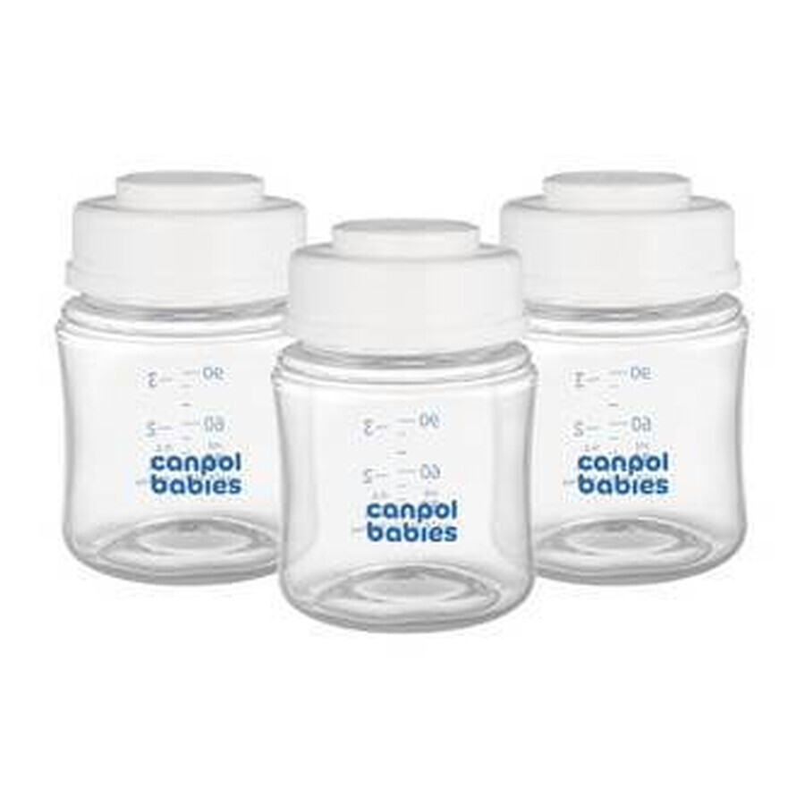 Canpol babies Set of bottles for storing breast milk 3x120ml 1×1pcs, set of bottles