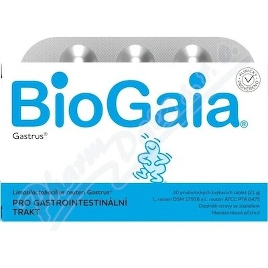 BIOGAIA GASTRUS TBL 30 1×30 tbl, voedingssupplement