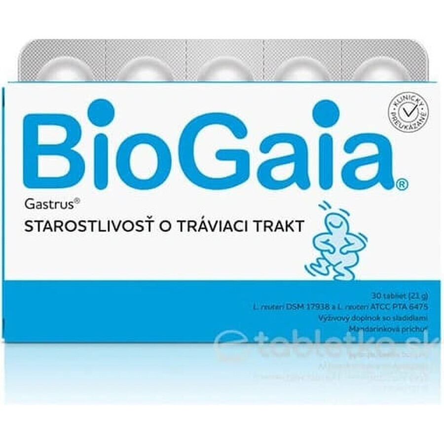 BIOGAIA GASTRUS TBL 30 1×30 tbl, voedingssupplement