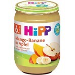 HiPP Bio-Äpfel mit Mango und Bananen 1×190 g, Obstsnack für Kinder