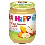 HiPP Bio-Äpfel mit Mango und Bananen 1×190 g, Obstsnack für Kinder