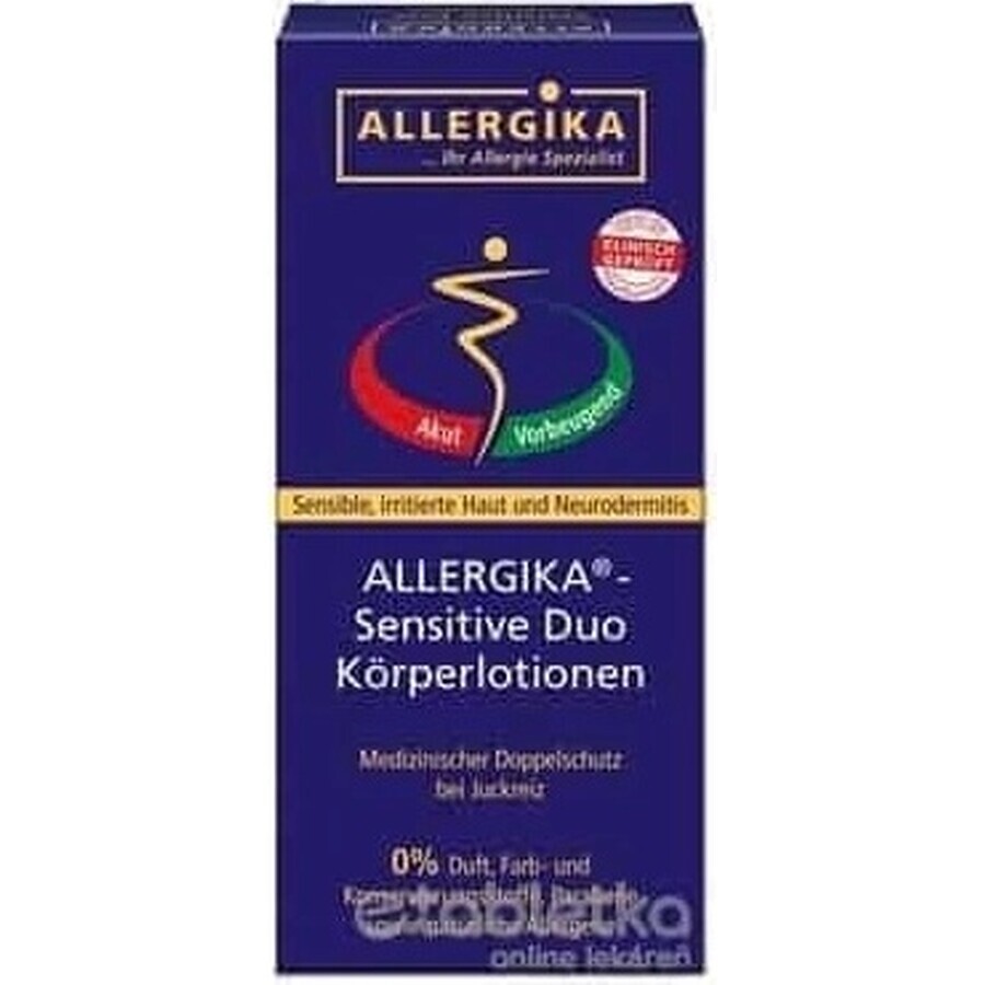 ALLERGIKA SENSITIVE DUO 1×1 Set, (Lipolotio Sensitiv 200 ml + Hydrolotio Sensitiv 200 ml)