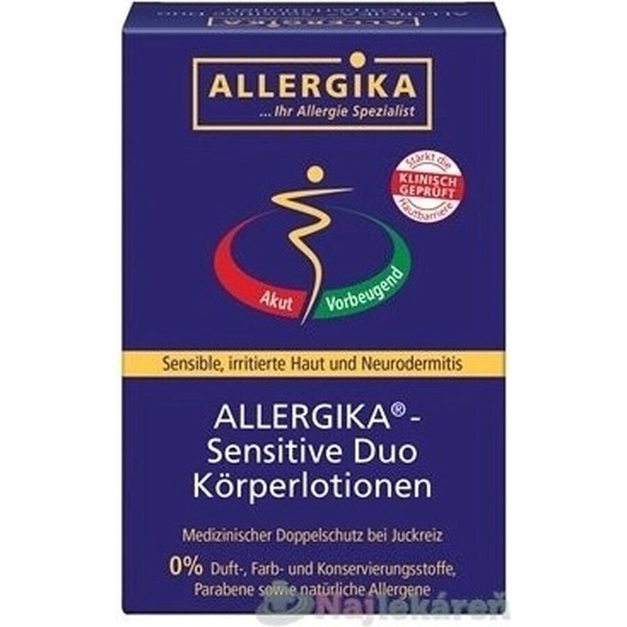 ALLERGIKA SENSITIVE DUO 1×1 Set, (Lipolotio Sensitiv 200 ml + Hydrolotio Sensitiv 200 ml)