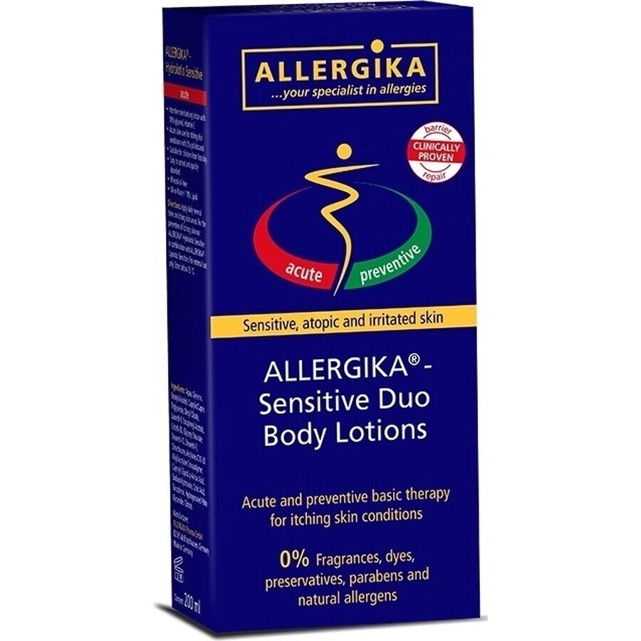 ALLERGIKA SENSITIVE DUO 1×1 Set, (Lipolotio Sensitiv 200 ml + Hydrolotio Sensitiv 200 ml)