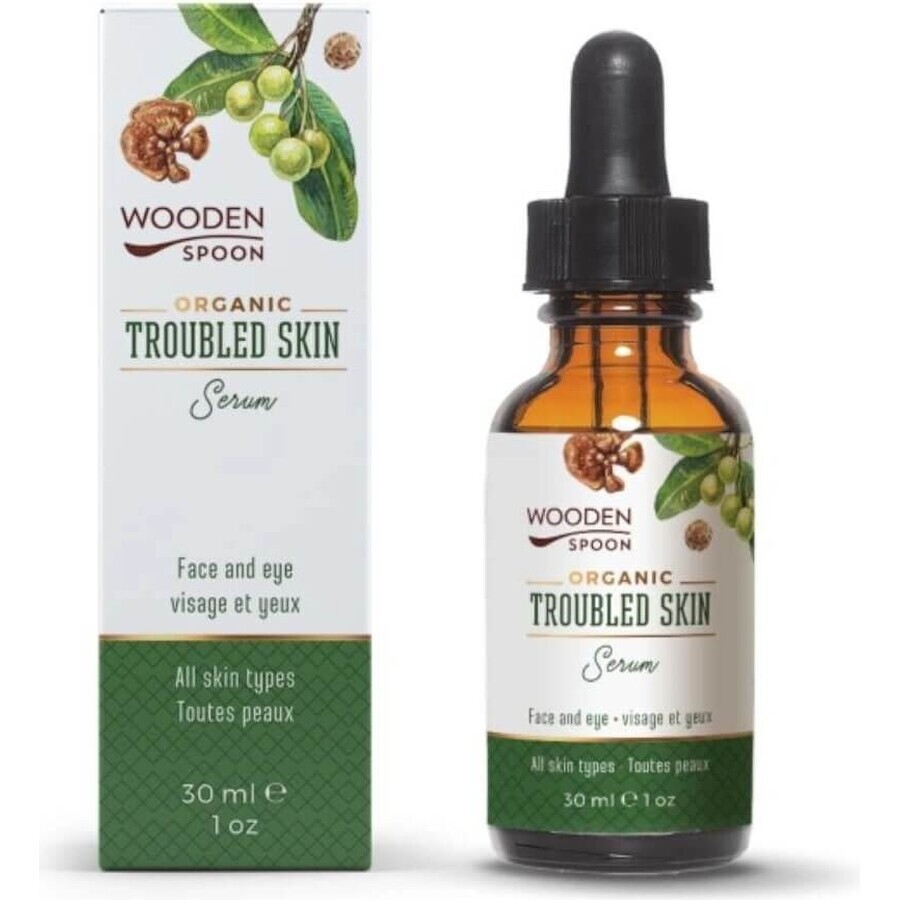 Wooden Spoon Ser pentru tenul problematic cu ulei de tamanu și marula 30 ml 1×30ml, ser pentru tenul problematic