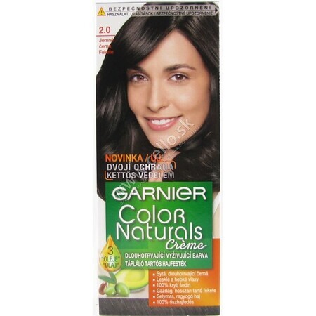 Garnier Color Naturals Colore permanente per capelli 2.0 Nero Naturale 1×1 pezzo, colore per capelli