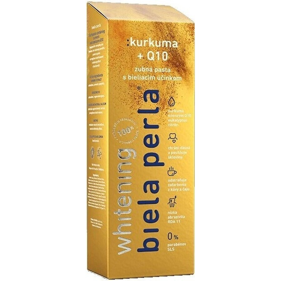 White pearl - turmeric + Q10, pastă de dinți 1×75 ml, pastă de dinți