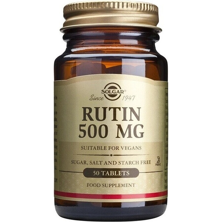 Solgar Rutin 500 mg doză zilnică mare, 50 comprimate 1×50 tbl, supliment alimentar