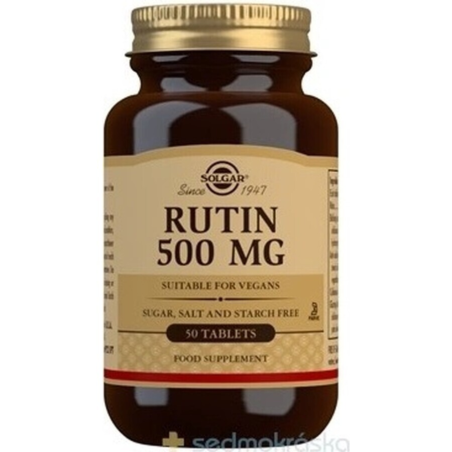 Solgar Rutin 500 mg doză zilnică mare, 50 comprimate 1×50 tbl, supliment alimentar