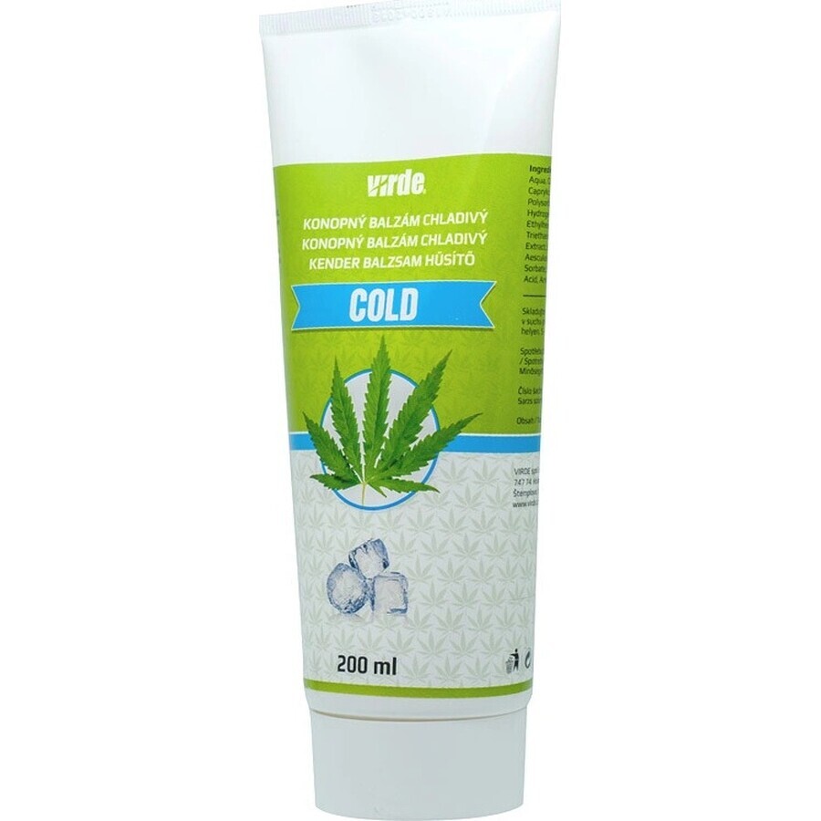 VIRDE HEMP HEMP BALM cooling cold 1×200 ml, hemp balm