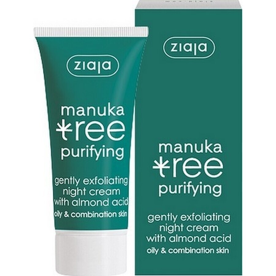 Ziaja Manuka - exfoliating night cream for oily and combination skin 12+ 1×50 ml, night cream