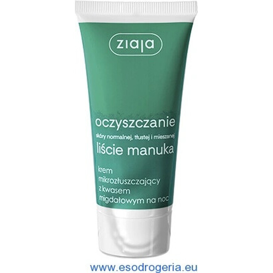 Ziaja Manuka - exfoliating night cream for oily and combination skin 12+ 1×50 ml, night cream