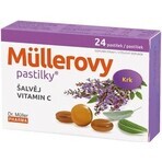 MÜLLER'S PASTILLS SHALVIA UND VITAMIN C 1×24 Stück, bei Erkältungen