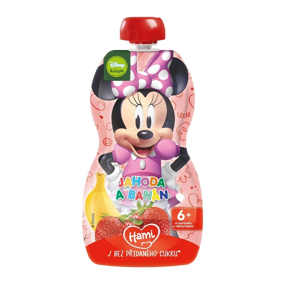 HAMI Disney Minnie Capsule Banana e Fragola 1×110 g, capsula di frutta