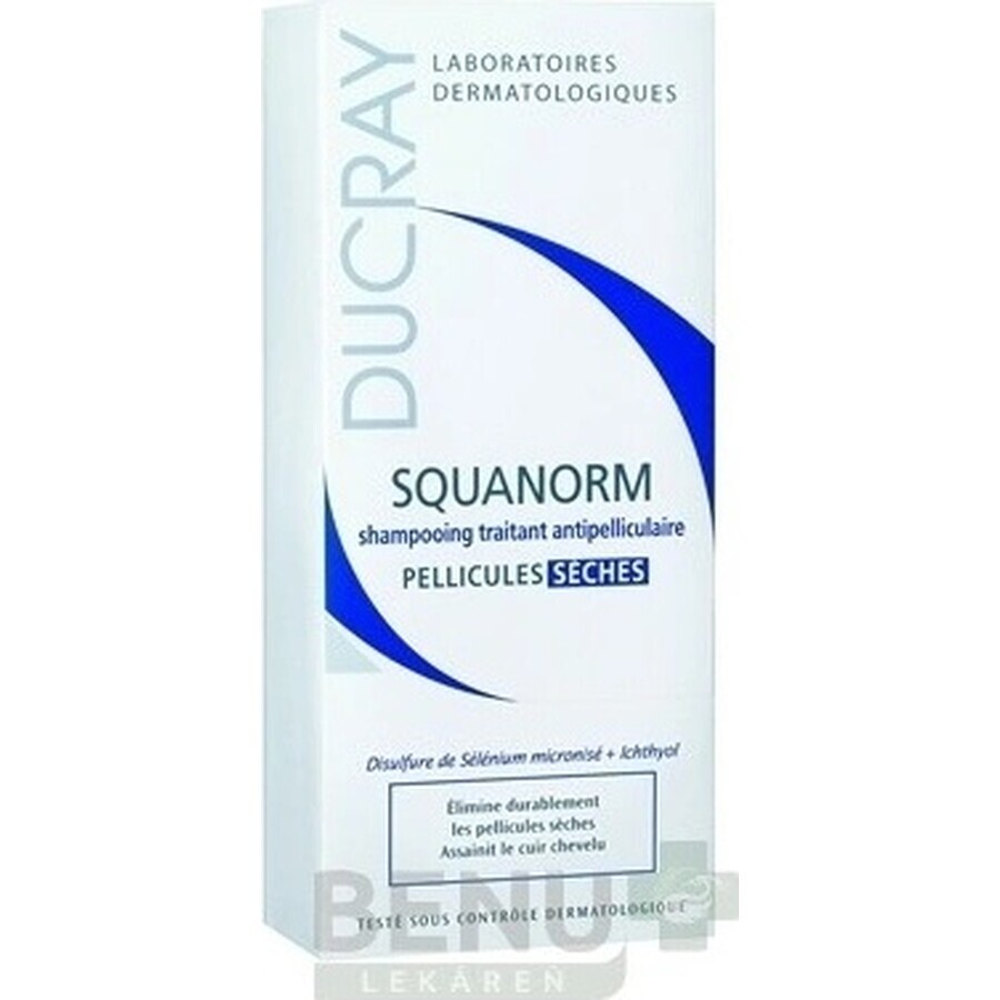 DUCRAY SQUANORM - PELLICULES SÉCHES 1×200 ml, shampoo against dry dandruff