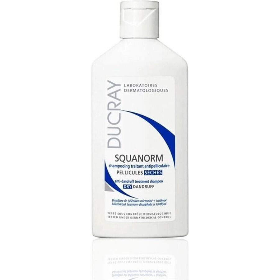 DUCRAY SQUANORM - PELLICULES SÉCHES 1×200 ml, shampoo against dry dandruff