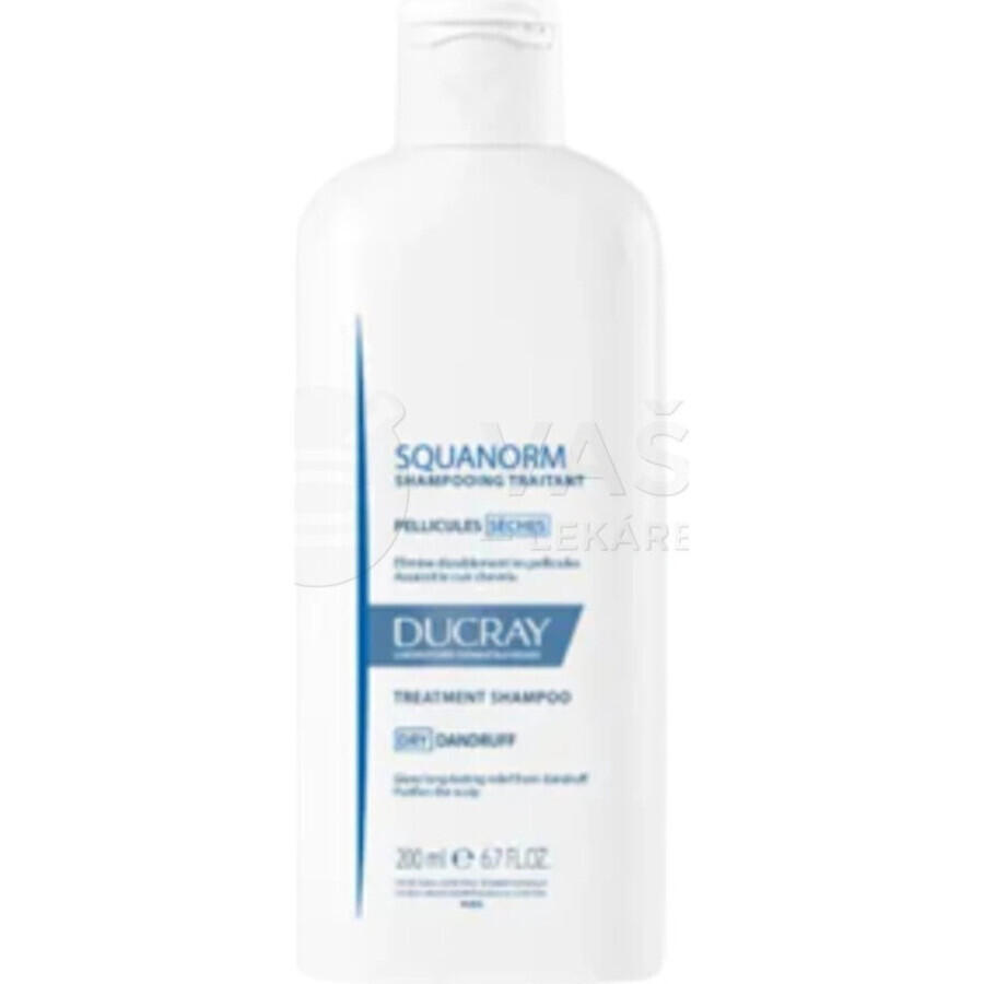 DUCRAY SQUANORM - PELLICULES SÉCHES 1×200 ml, shampoo against dry dandruff