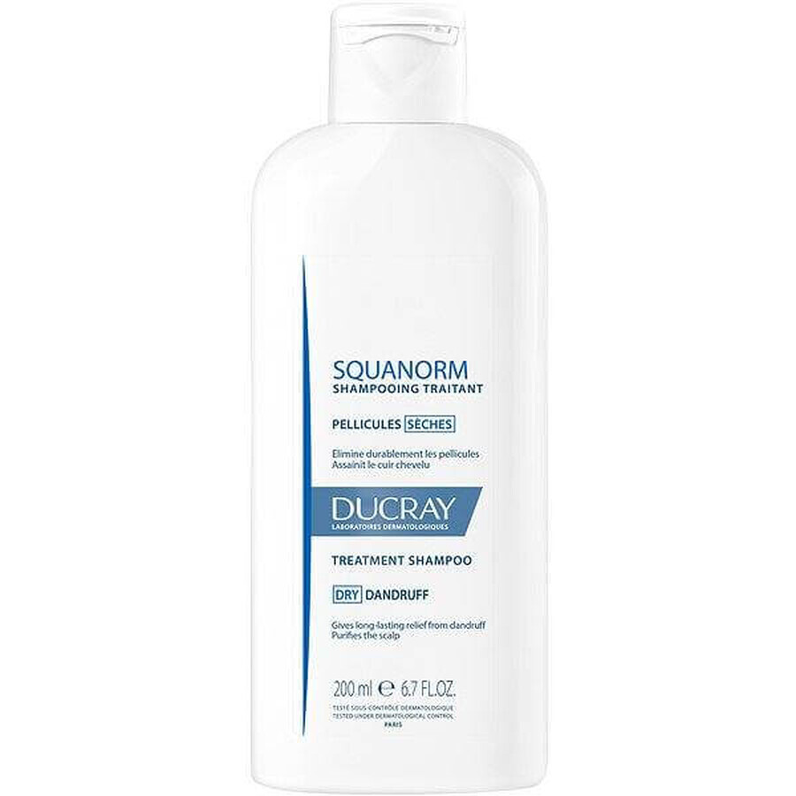 DUCRAY SQUANORM - PELLICULES SÉCHES 1×200 ml, shampoo against dry dandruff