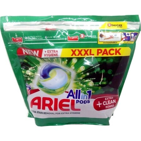 Ariel All-in-1 PODS All-in-1 PODS Extra Clean, Capsule Gel Lavante, 60 Capsule Gel Lavante 1×60 pz, Capsule Gel Lavante