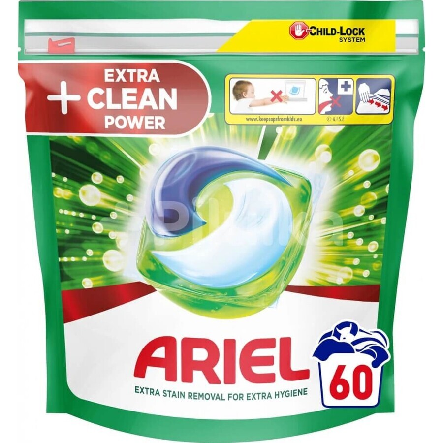 Ariel All-in-1 PODS All-in-1 PODS Extra Clean, Capsule Gel Lavante, 60 Capsule Gel Lavante 1×60 pz, Capsule Gel Lavante