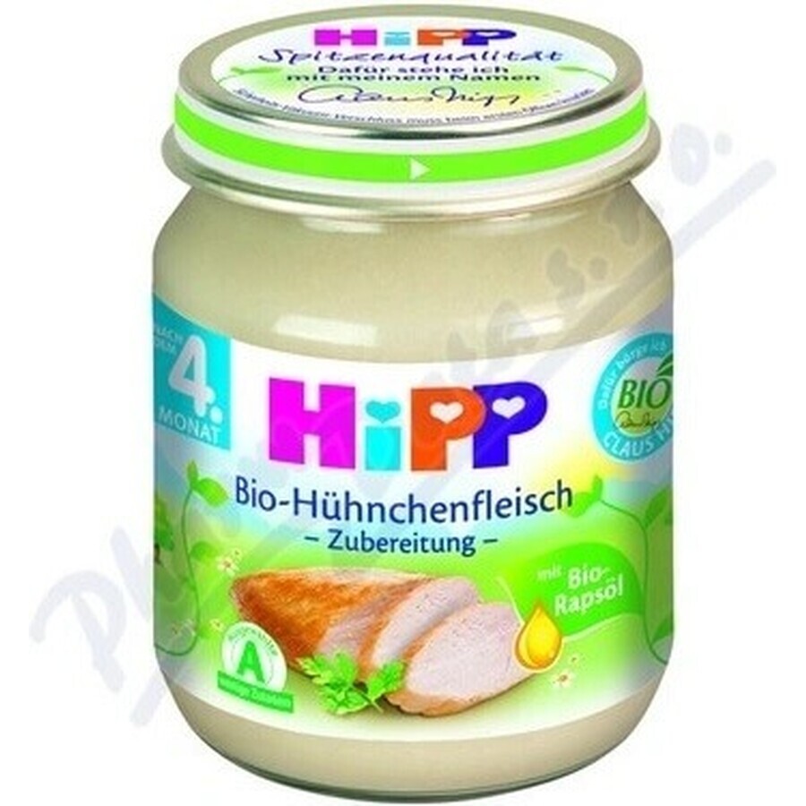 HiPP Puré de pavo ecológico 1×125 g, aperitivo de carne para niños