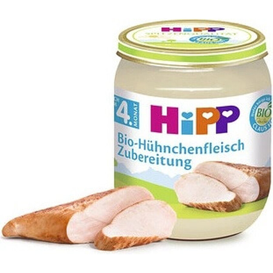 HiPP Puré de pavo ecológico 1×125 g, aperitivo de carne para niños