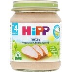 HiPP Puré de pavo ecológico 1×125 g, aperitivo de carne para niños