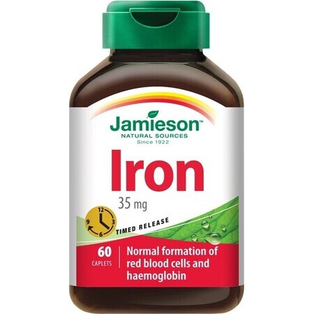 JAMIESON IRON 35 mg PROGRESSIVE RELEASE 1×60 tbl, iron