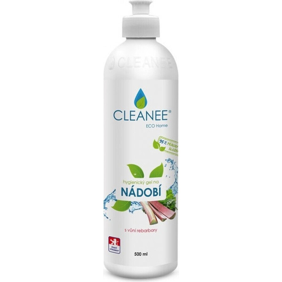 EKO Cleanee Gel per piatti al gusto di rabarbaro 500ml 1×500 ml, gel per piatti