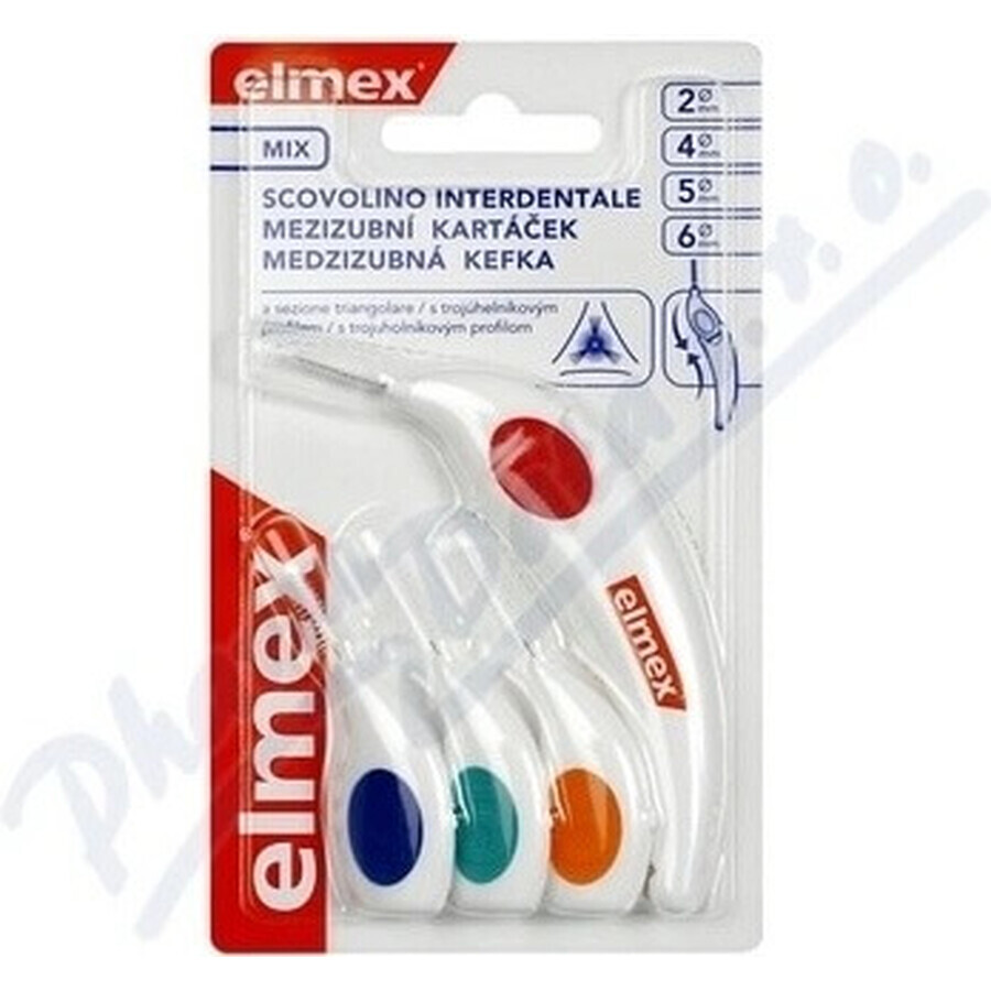 Elmex Interdentalzahnbürste 2, 4, 5, 6mm mix 1×4 Stück