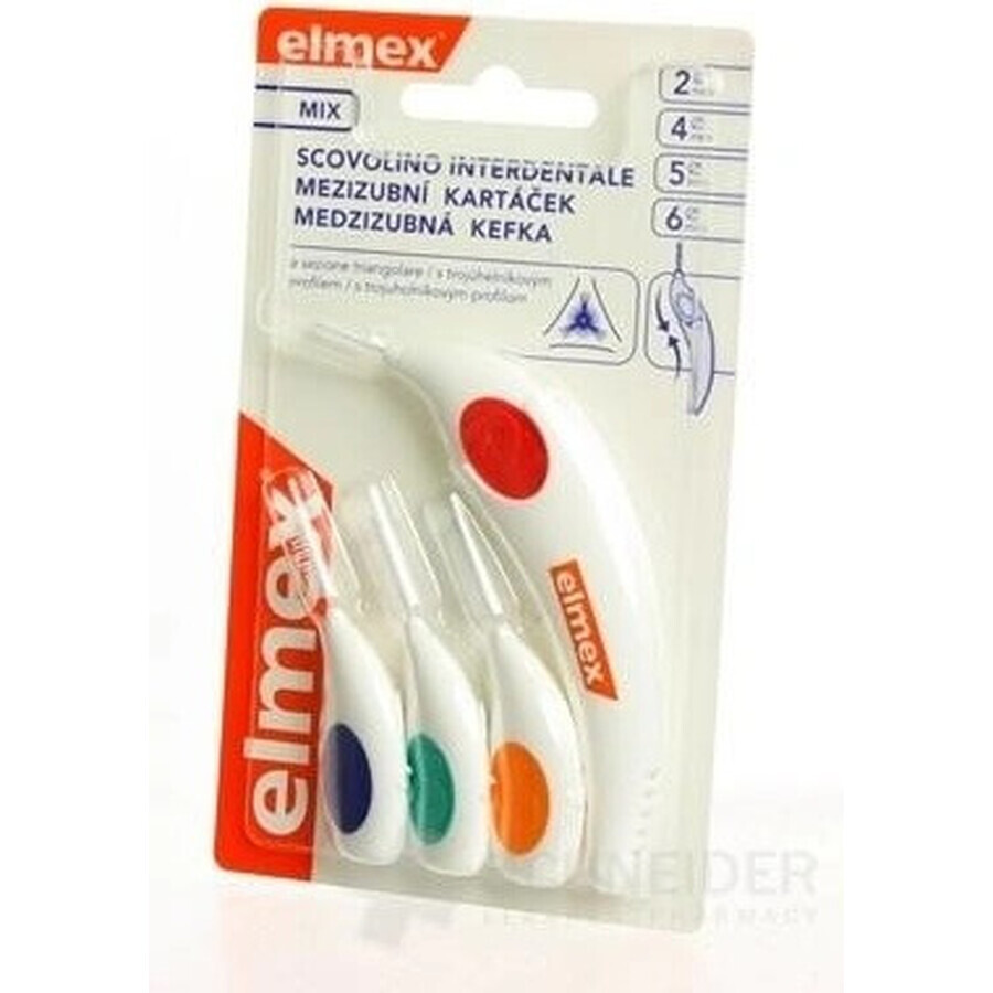 Elmex Interdentalzahnbürste 2, 4, 5, 6mm mix 1×4 Stück