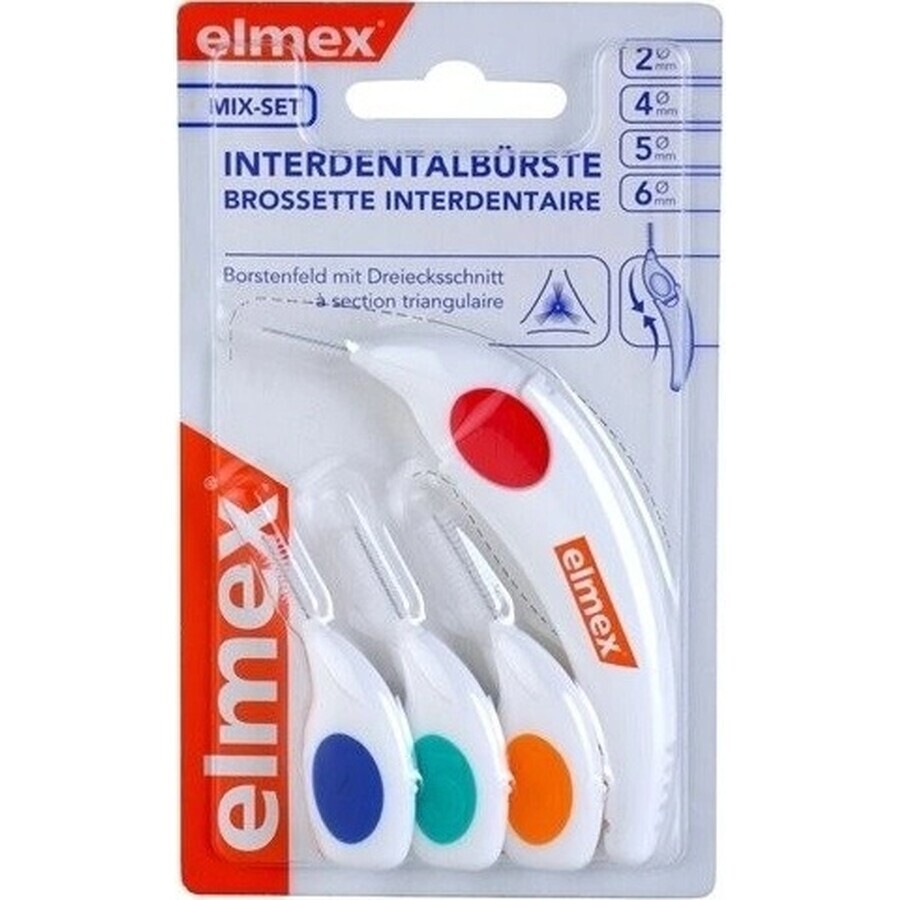 Elmex Interdentalzahnbürste 2, 4, 5, 6mm mix 1×4 Stück