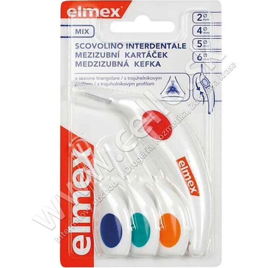 Elmex Interdentalzahnbürste 2, 4, 5, 6mm mix 1×4 Stück