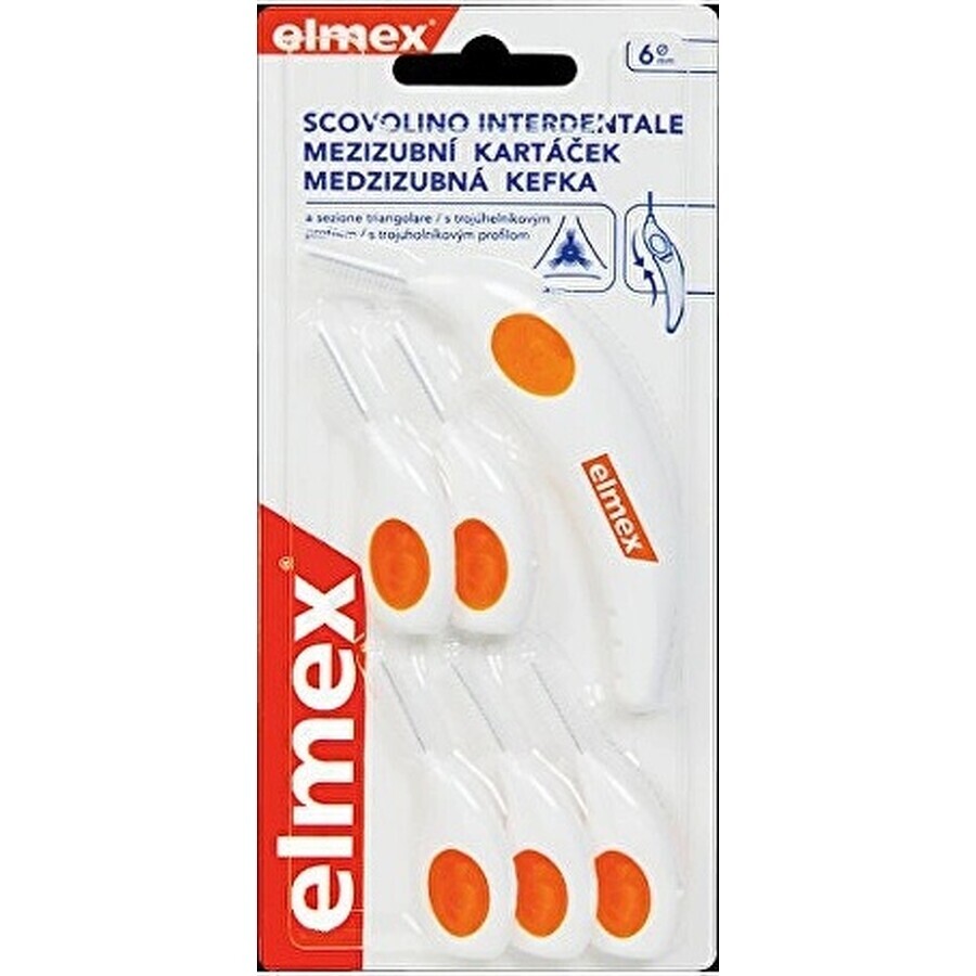 ELMEX INTERDENTAL Interdentalbürsten nr.6 orange 1×4 Stück, Interdentalbürsten