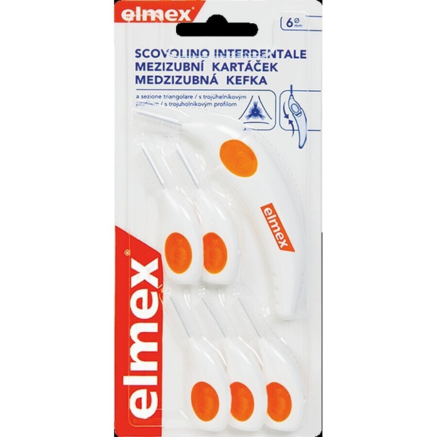 ELMEX INTERDENTAL Interdentalbürsten nr.6 orange 1×4 Stück, Interdentalbürsten