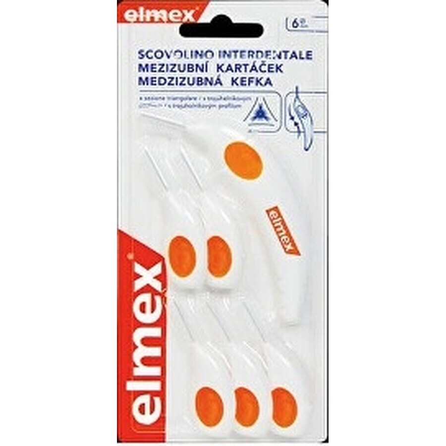 ELMEX INTERDENTAL Interdentalbürsten nr.6 orange 1×4 Stück, Interdentalbürsten