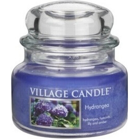 Village Candle Vela perfumada en vidrio - Hortensia - Hortensia, pequeña 1×1 ud, vela perfumada