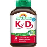 JAMIESON VITAMINE K2 120 µg + D3 1000 IU 1×30 cps, Nahrungsergänzungsmittel