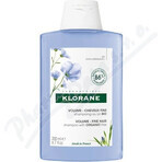 KLORANE Champú de Lino BIO 1×200ml, champú para cabellos finos sin volumen