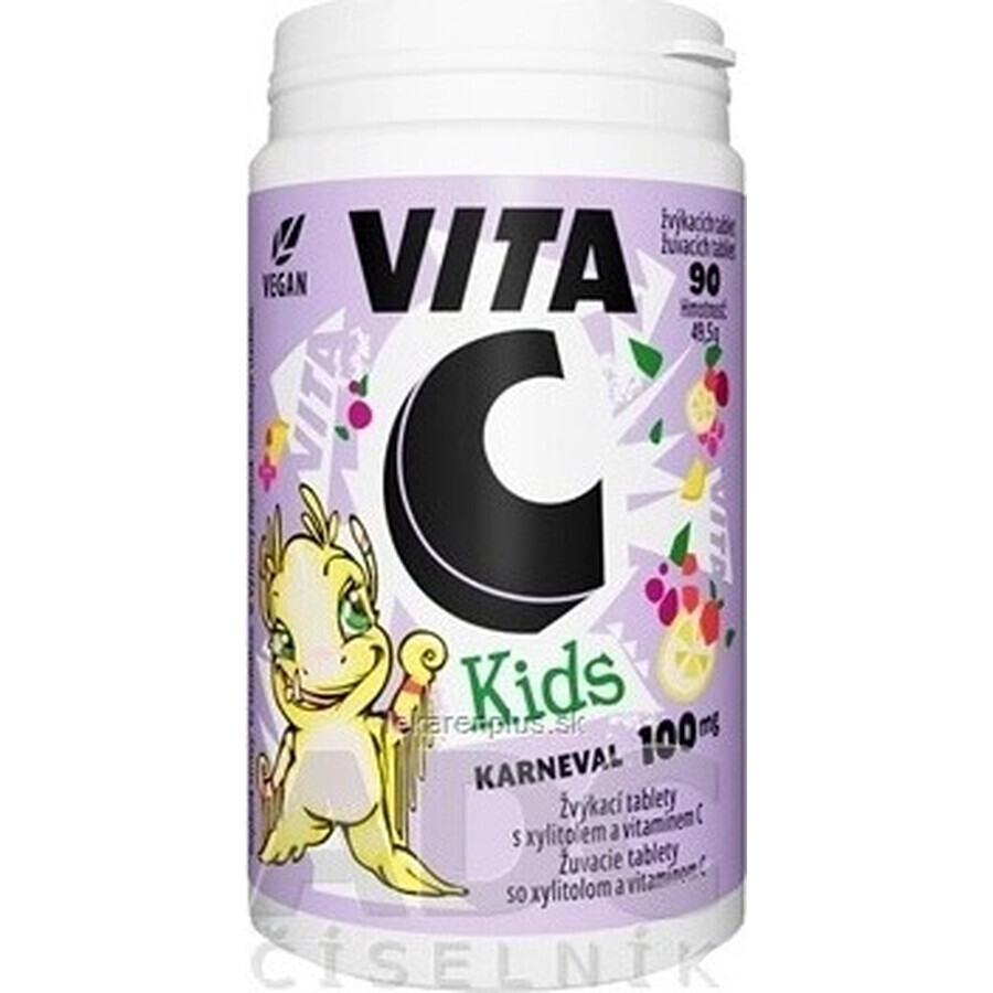 Vitabalans VITA C KIDS 100 MG 1×90 tbl, food supplement