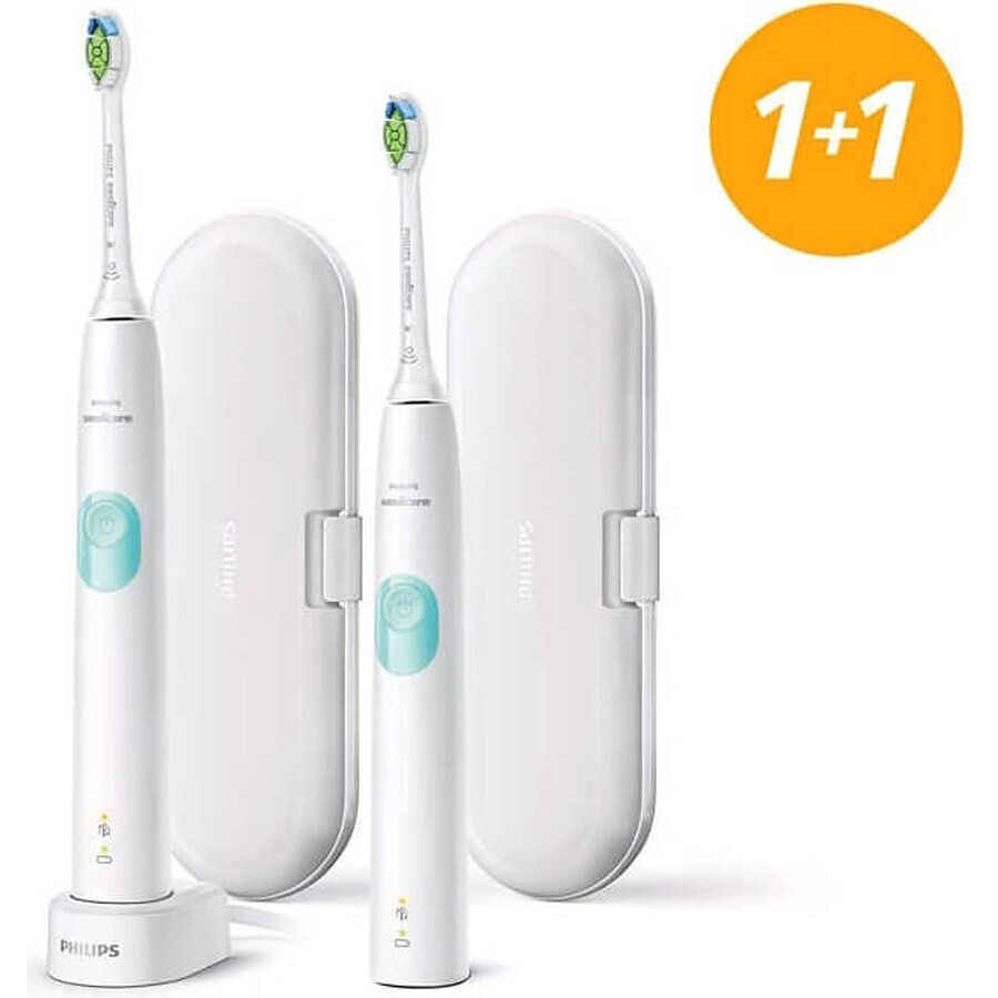 Philips Sonicare 4300 HX6807/35 1+1 1×1 Set, Schallzahnbürste 2 Stück