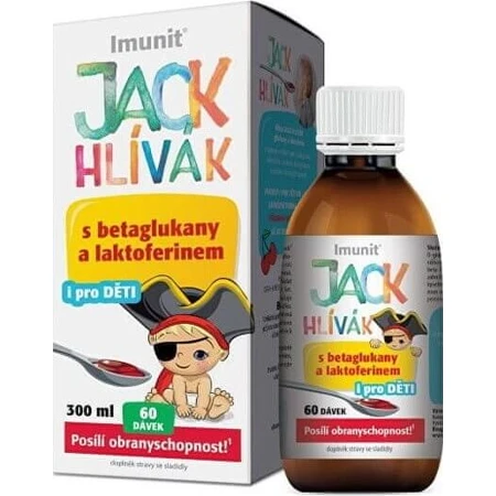 HLIVA JACK JACK JACK SYRUP Glucans, Lactoferrin-Immune 1×300 ml, syrup for children (60 doses)
