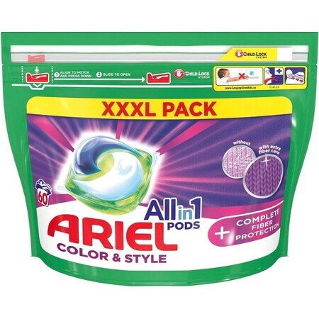 Ariel Gel Compresse 60 pz Protezione completa delle fibre 1×60 pz compresse