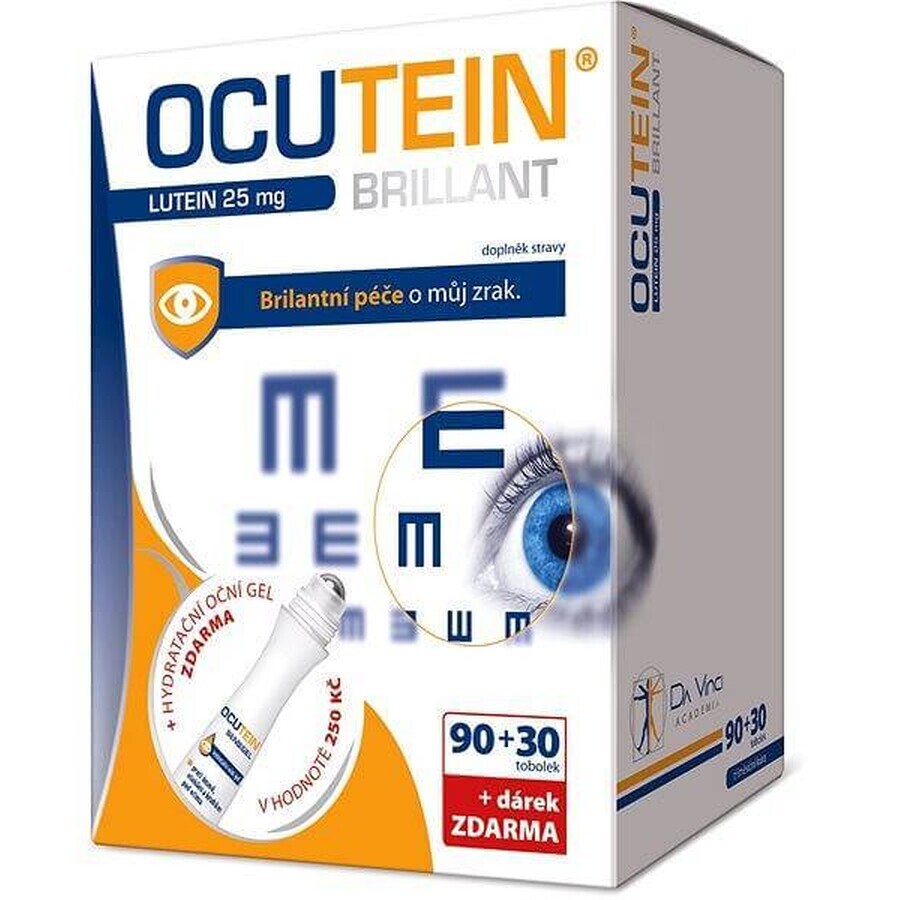 OCUTEIN BRILLANT Lutein 25 mg - DA VINCI 1×1 set, food supplement 120 cps + gift